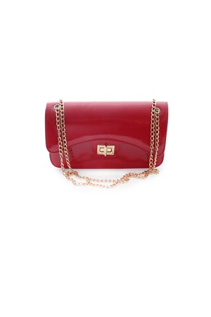 Bestello Red Wrinkled Patent Leather 281-CNT Womens Bags