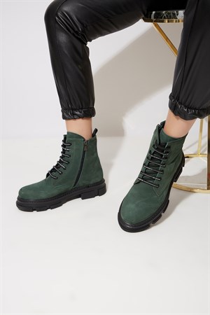 Bestello Lace-Up Boot Green 101-202647-08 Womens Booties