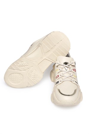 Bestello Bağcıklı Sneaker BEJ 101-206570-41 Kadın AyakkabıWomen