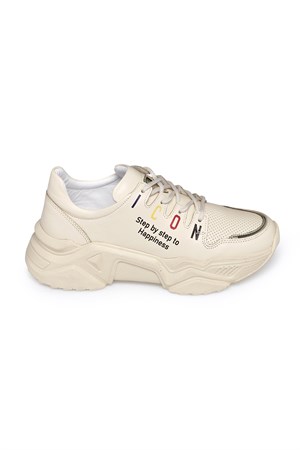 Bestello Bağcıklı Sneaker BEJ 101-206570-41 Kadın AyakkabıWomen