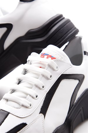 Bestello Bağcıklı Sneaker BEYAZ-SIYAH 101-206570-11 Erkek AyakkabıMen