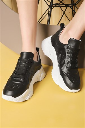 Bestello Bağcıklı Sneaker SIYAH 101-206570-40 Kadın AyakkabıWomen