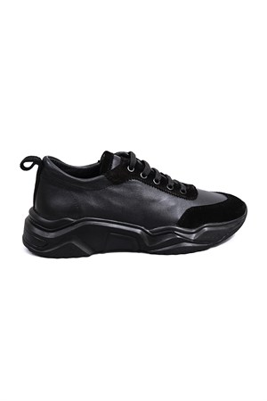 Bestello Bağcıklı Sneaker SIYAH-SIYAH SUET 101-206570-01 Erkek Ayakkabı