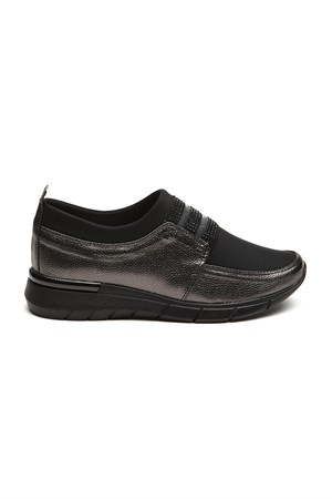 Bestello Bağcıksız Comfort PLATIN 018-F220 Kadın Ayakkabı