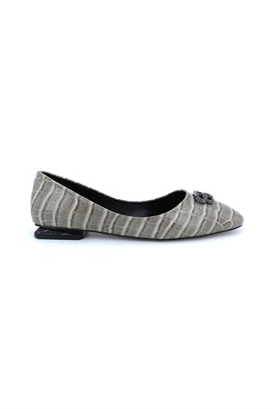 Bestello Tokalı Babet GRI KROKO 281-0025 Kadın Ayakkabı