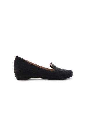 Bestello Perforated Wedges Black 135-765 Womens Shoes