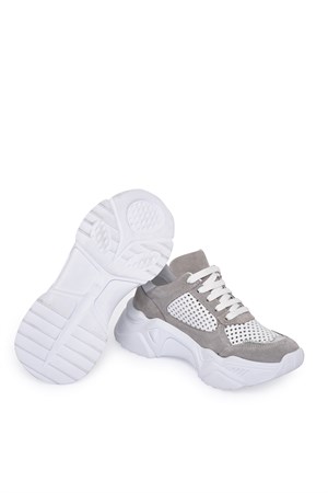 Bestello Zımbalı Sneaker GRI SUET 101-206570-200 Kadın AyakkabıWomen